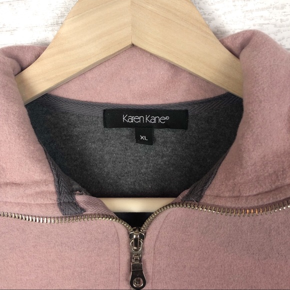 KAREN KANE Pink Half Zip Pullover SweatShirt - Picture 5 of 6
